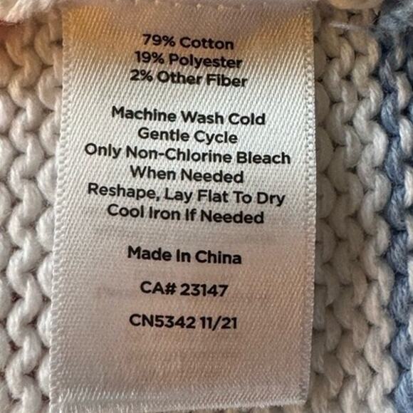 Talbots Johnny Collar Beach Red and Blue Stripe Women’s Small Nautical - Picture 5 of 6